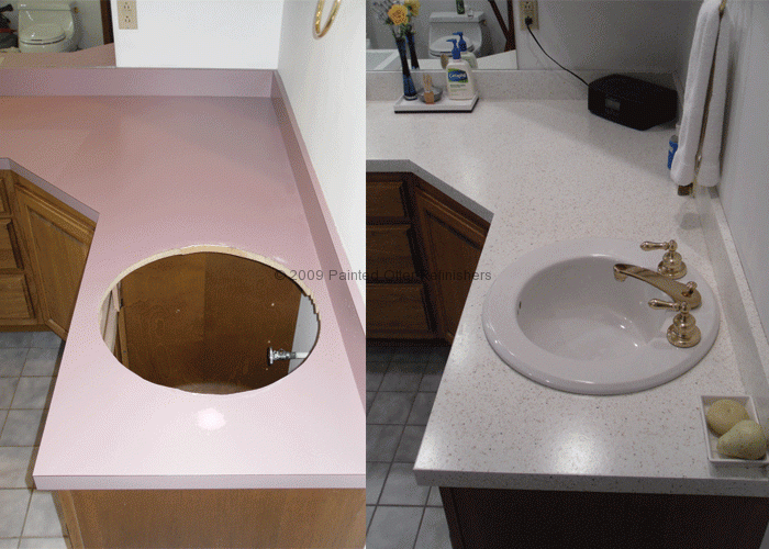 before-and-after-white-spray-granite-counter