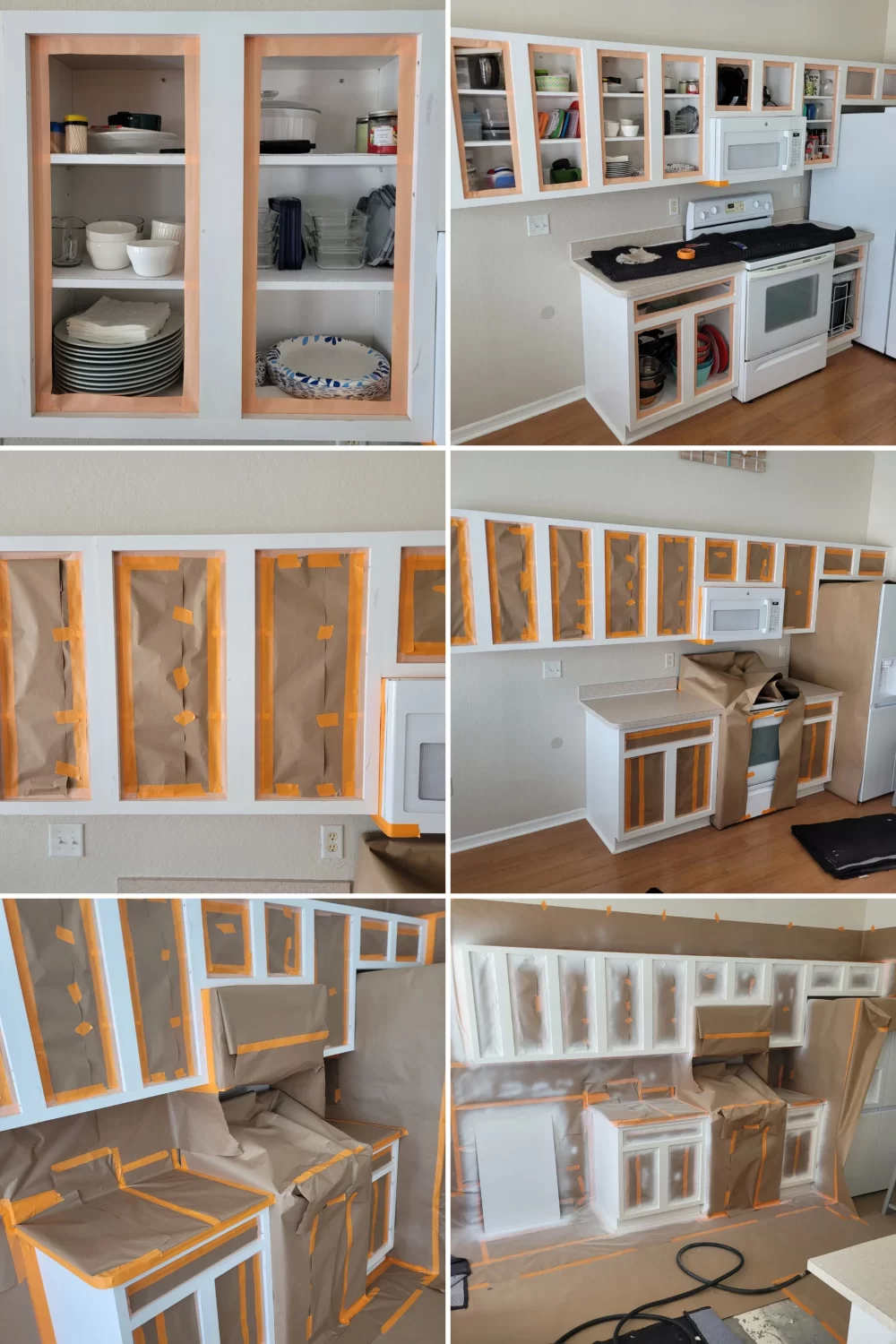 prep for kitchen cabinet painting