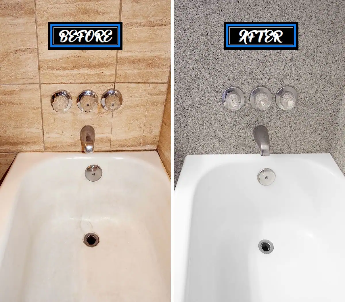 before after bathroom shower refinishing